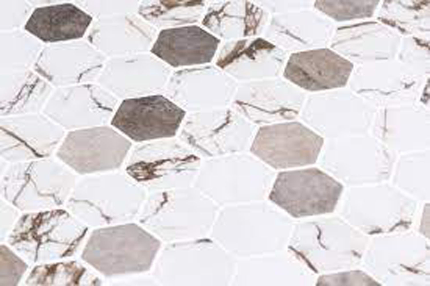 gold calacatta hexagon - Rudy's Flooring & Remodeling